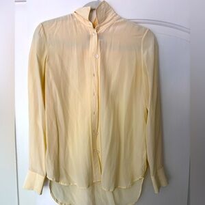 Everlane Cream/pale yellow Silk Blouse
